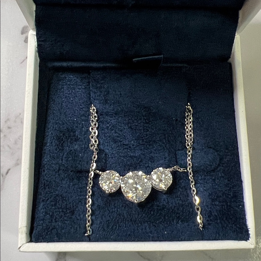 Sigalit - Moissanite Necklace for Women Three-Stone